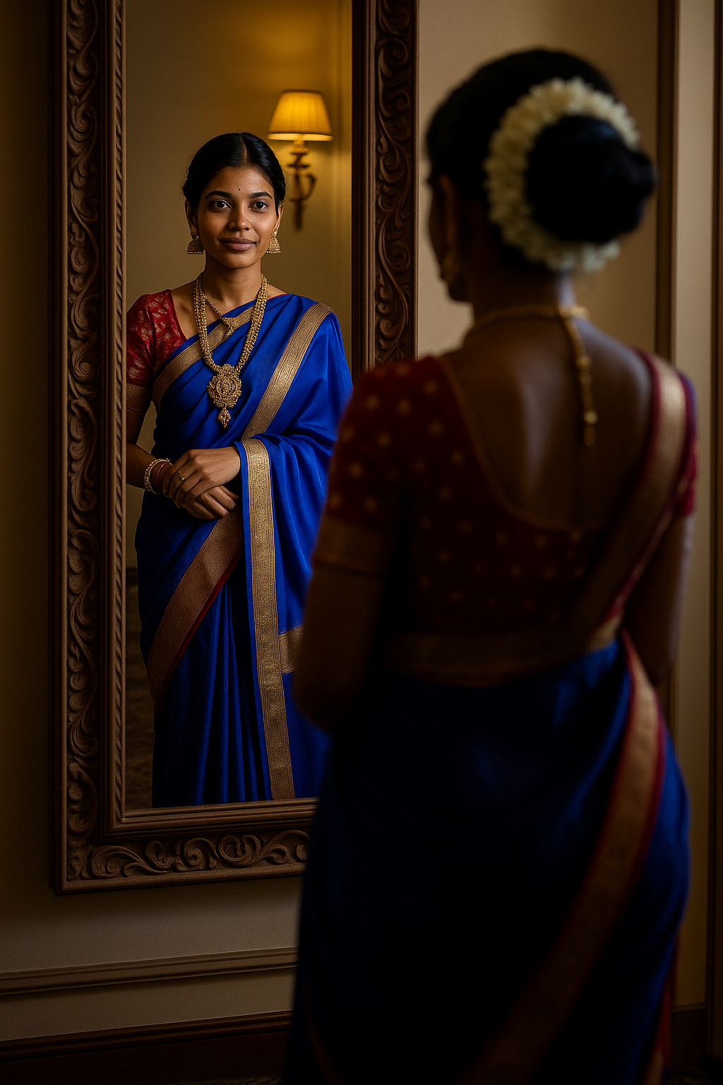 Mirror reflection portrait